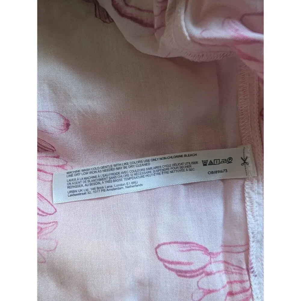 NWD By Anthropologie Oversize Tiered Puff-Sleeve Dress Size XL Orange #B1404 - Picture 14 of 15